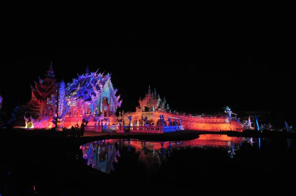 Wat Rong Khun Φεστιβάλ Φωτός — Φωτογραφία Αρχείου