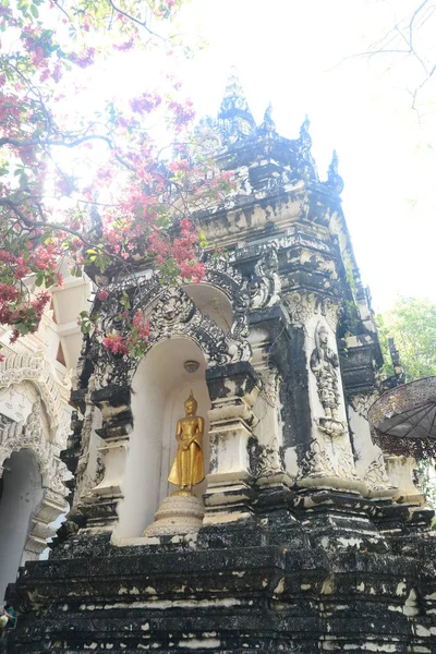 Posąg Buddy w altanie w Wat Analyo Thipayaram — Zdjęcie stockowe