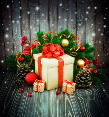 Noel veya yeni yıl arkaplanı.