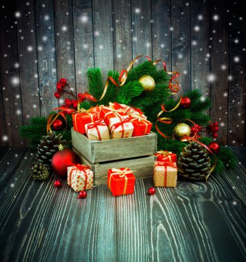 Noel veya yeni yıl arkaplanı.