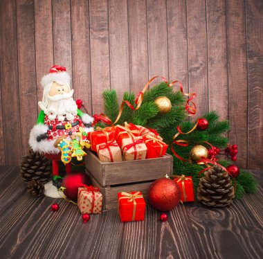 Noel veya yeni yıl arkaplanı.