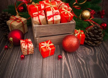 Noel veya yeni yıl arkaplanı.