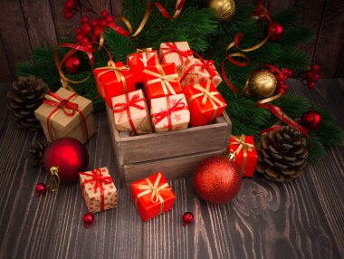 Noel veya yeni yıl arkaplanı.