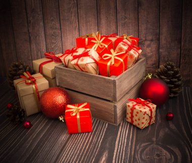 Noel veya yeni yıl arkaplanı.