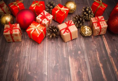 Noel veya yeni yıl arkaplanı.