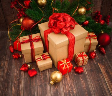 Noel veya yeni yıl arkaplanı.