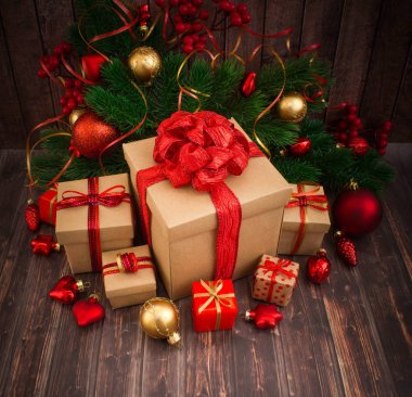 Noel veya yeni yıl arkaplanı.