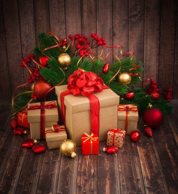 Noel veya yeni yıl arkaplanı.