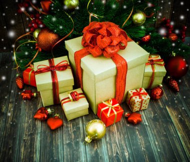 Noel veya yeni yıl arkaplanı