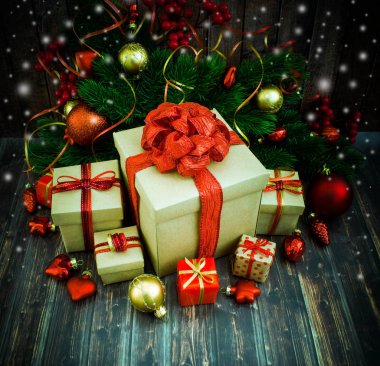 Noel veya yeni yıl arkaplanı