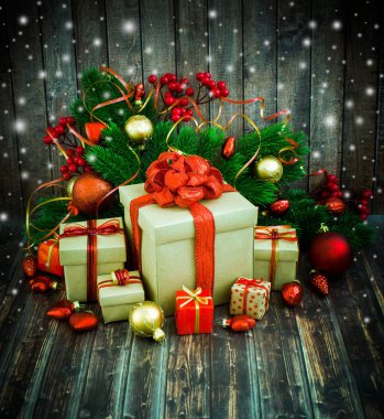 Noel veya yeni yıl arkaplanı