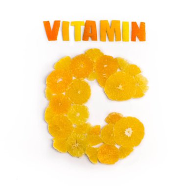 Vitamini arka plan portakal dilimleri ile