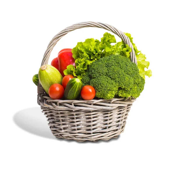 Basket Fresh Vegetables — Stock Photo, Image
