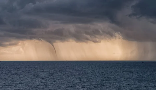 Födelsen Tornado Över Svarta Havet Novorossiysk Byn Shirokaya Balka — Stockfoto