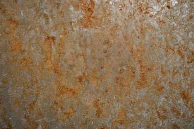 Kirli paslı metal dokusunun arka planı, yakın plan, parlak ışıklandırma