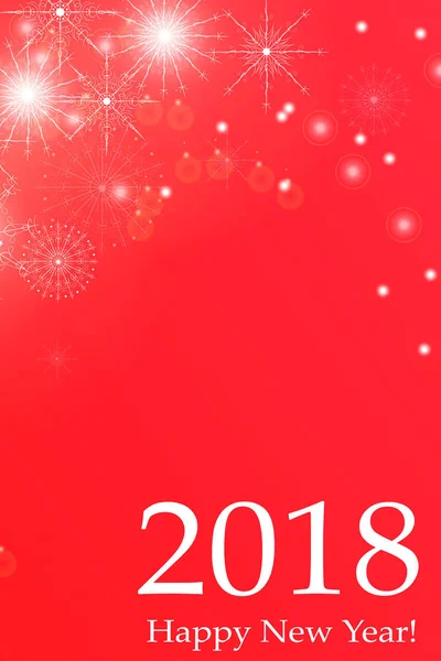Feliz Año Nuevo 2018 letras diseño saludo ilustración — Foto de Stock