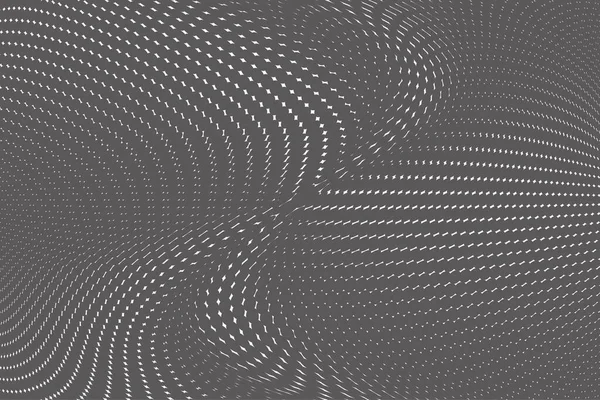 Grunge Monocromo Abstracto Patrón Medio Tono Oscuro Ilustración Vectorial Panorámica — Archivo Imágenes Vectoriales