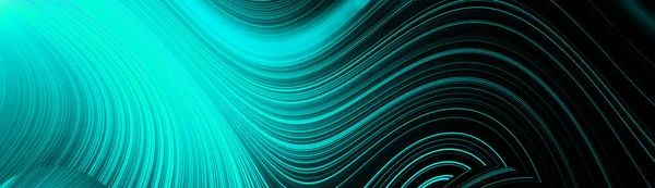 Light Blue Neon Glowing Flux Effect Abstract Wave Pattern Dynamic — Stock Photo, Image