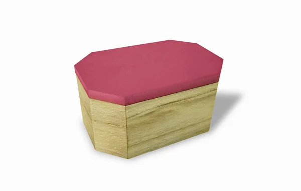 Wooden Box Pink Lid — Stock Photo, Image