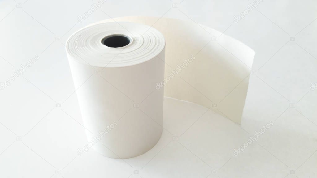 paper rolls isolated on white background