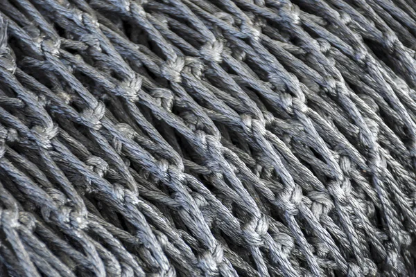 Black Fishing Net Knotted Netting Pattern Background Texture — Stock Photo, Image