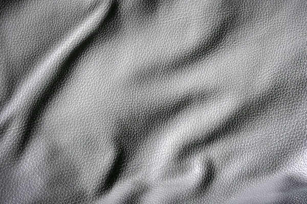 Wrinkled Gray Leather Abstract Background Texture Soft Wave Conditions Background — Stockfoto