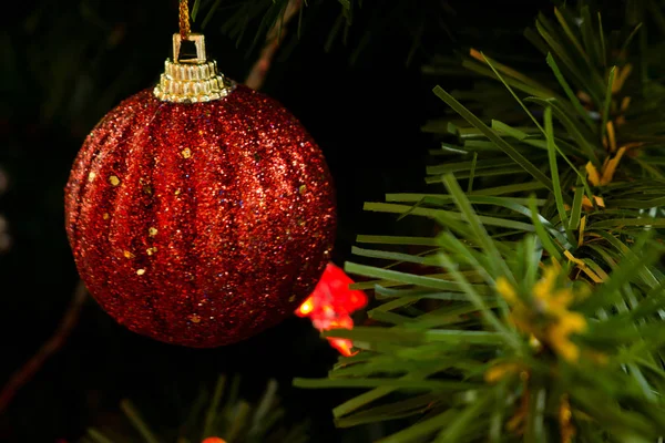 Brinquedo Natal Árvore Natal Bola Árvore Natal Decorada Bola Natal — Fotografia de Stock