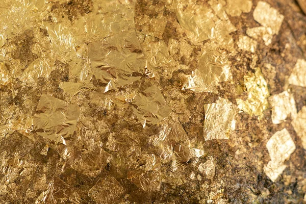 Gold Leaf Background Textures Selective Focus Blur Background — Stock Photo, Image