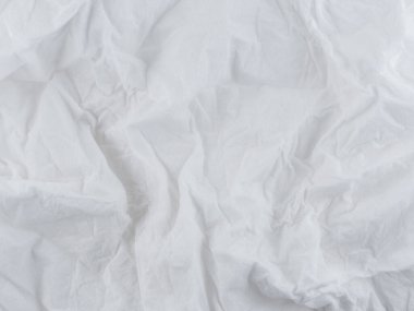 Beyaz ve gri buruşmuş kağıt dokusu arka plan veya buruşuk kağıt
