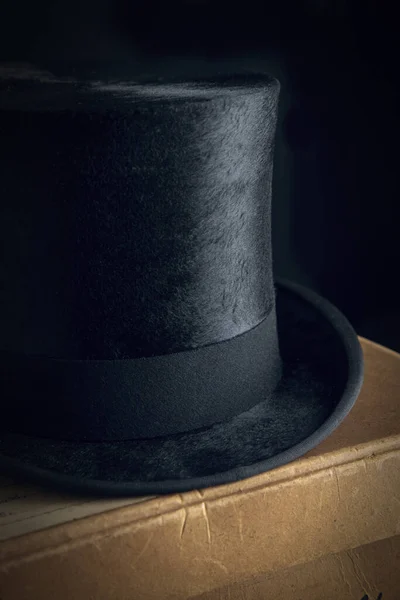 Vintage top hat with other items