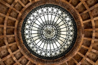 Ornate Stone and Glass Ceiling clipart