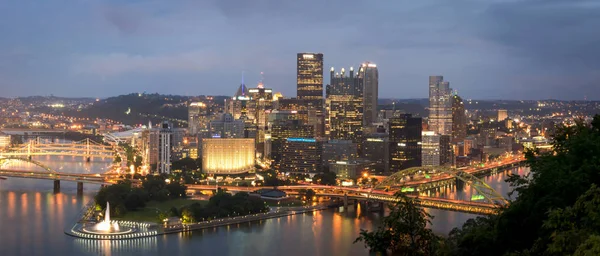 Pittsburg Night Skyline — Stock Photo, Image