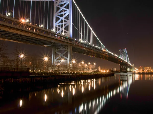 Ben Franklin Bridge. — Fotografia de Stock