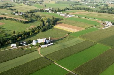 Farm Land from Above clipart