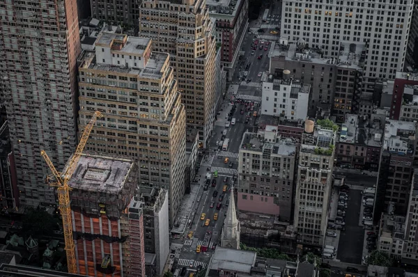 Улицы Нью-Йорка сверху — стоковое фото