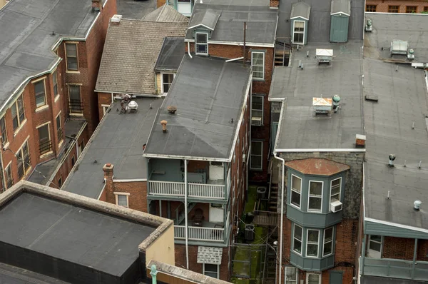 High Angle View of Suburban Apartamento Edifícios — Fotografia de Stock