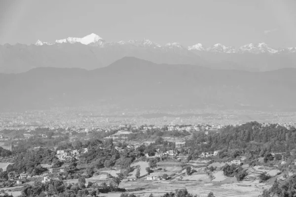 Arrière Plan Chaîne Montagnes Himalaya Couverte Neige Népal — Photo