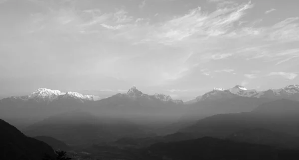 Nepal Himalaya Dağlarında Güzel Bir Sabah — Stok fotoğraf