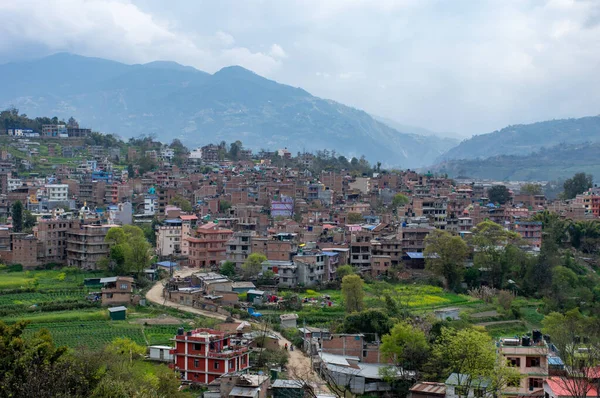 ネパールのカトマンズ渓谷にある小さなブンガマティ市 — ストック写真