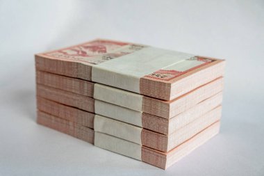 Beyaz Arkaplan Üzerine Nepal Kağıt Banknotu