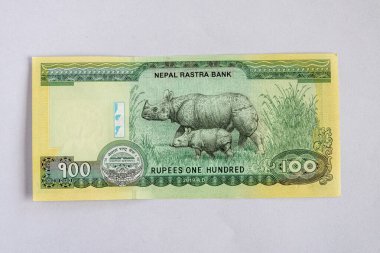 Beyaz Arkaplan Üzerine Nepal Kağıt Banknotu