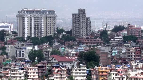 尼泊尔加德满都的城市景观 — 图库视频影像