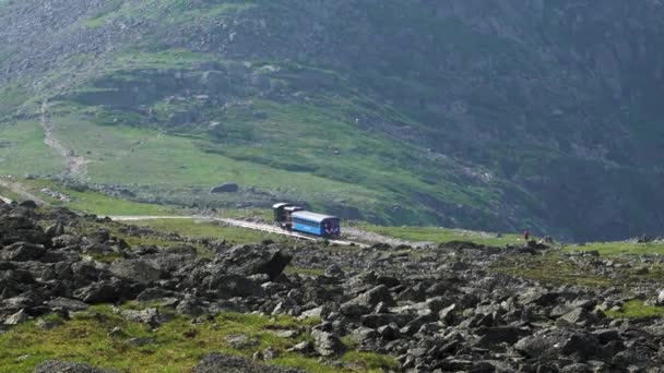 Cog Train sestupující z Mount Washington — Stock video