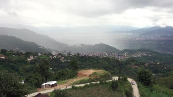 Tempestade pluviométrica no Vale de Kathmandu — Vídeo de Stock