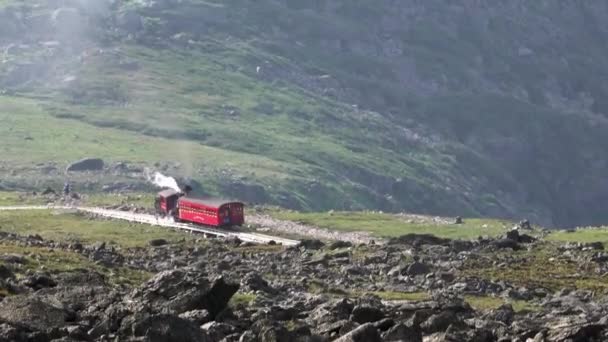 Dampfmaschine auf dem Mount Washington — Stockvideo