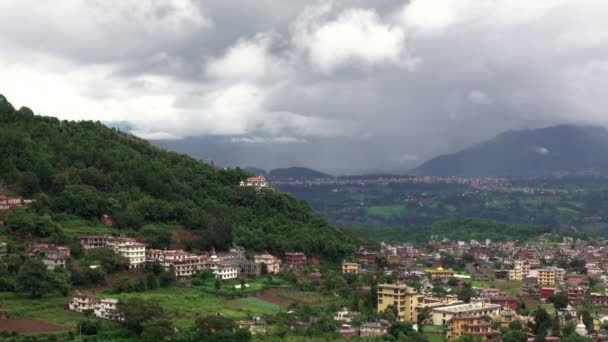 Tormenta sobre el valle de Katmandú — Vídeos de Stock