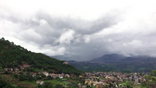 Burza nad Katmandu Doliną Nepalu — Wideo stockowe