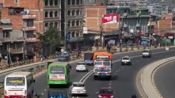 Trafiken på Katmandu 60p — Stockvideo