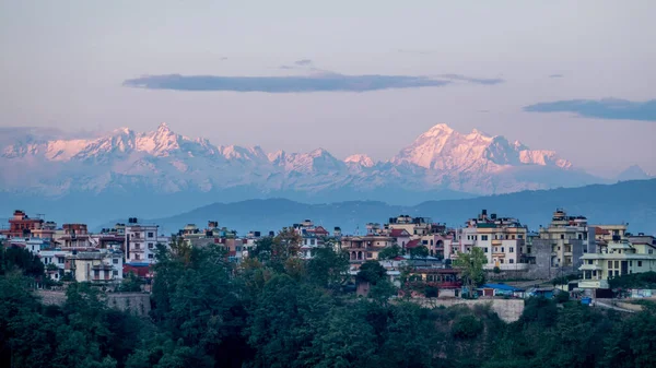 Ciudad Katmandú Las Montañas Del Himalaya Fondo — Foto de Stock