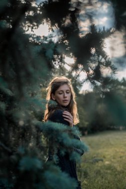 Çam ağacı ve güzel kız 